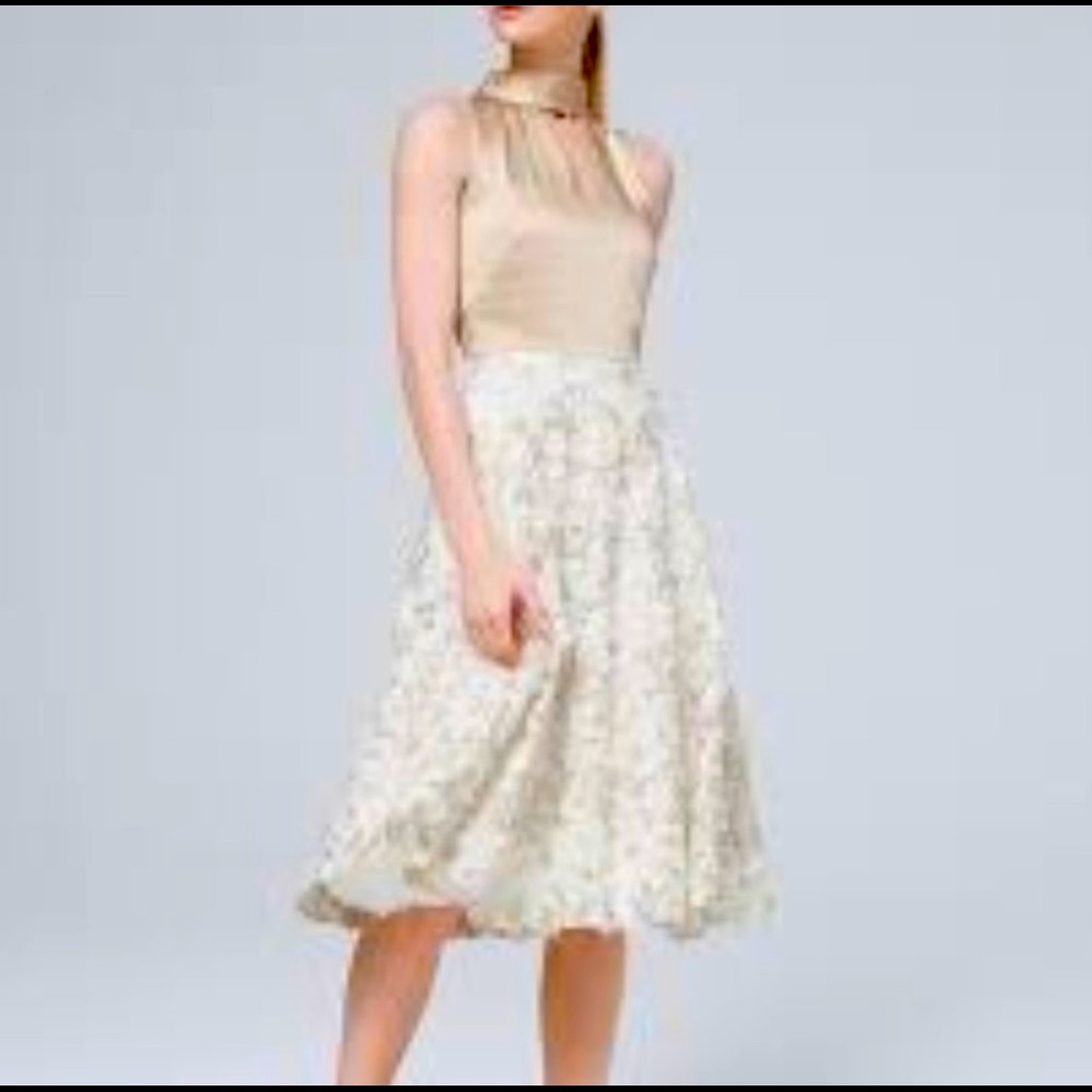 NWT WHBM Champagne dress